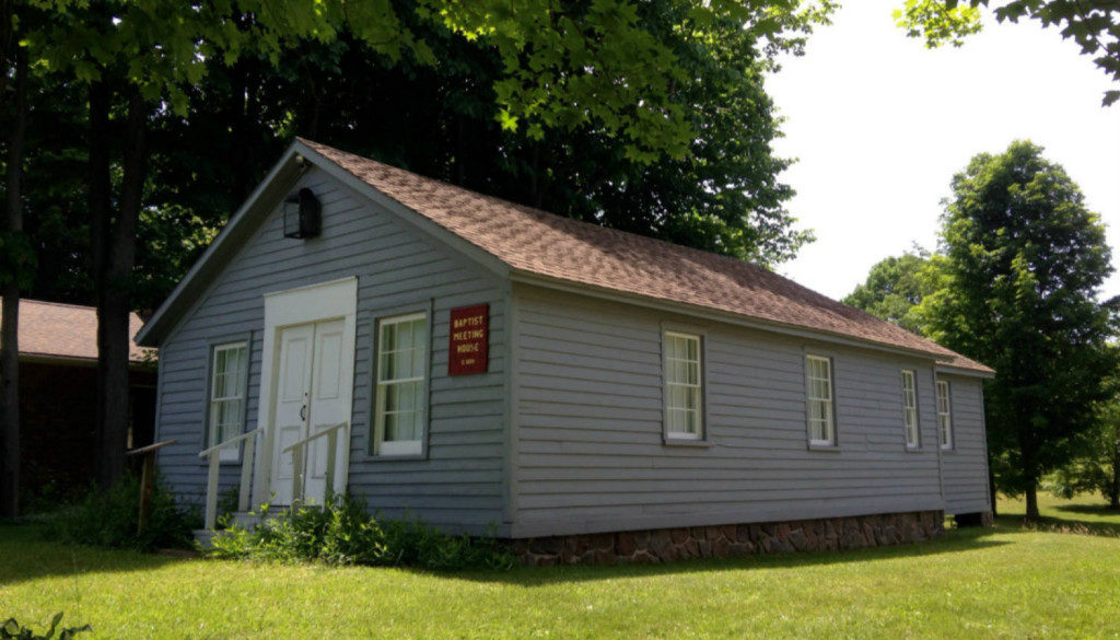 Baptist Meeting House at Heritage Square Museum in Ontario, NY - Featured Image