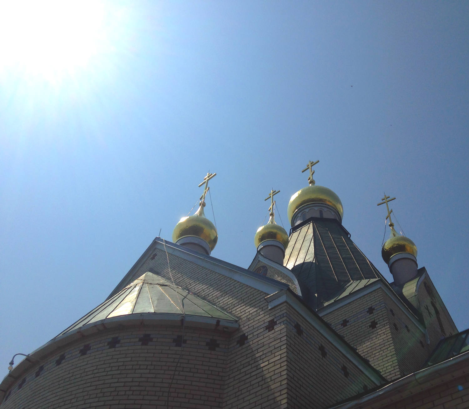 Holy Trinity Monastery - Jordanville, NY Church #1 Onion Domes and Crosses