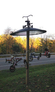 Bicycle Art and Yard Sculptures - Palmyra, NY Tricycle Carousel