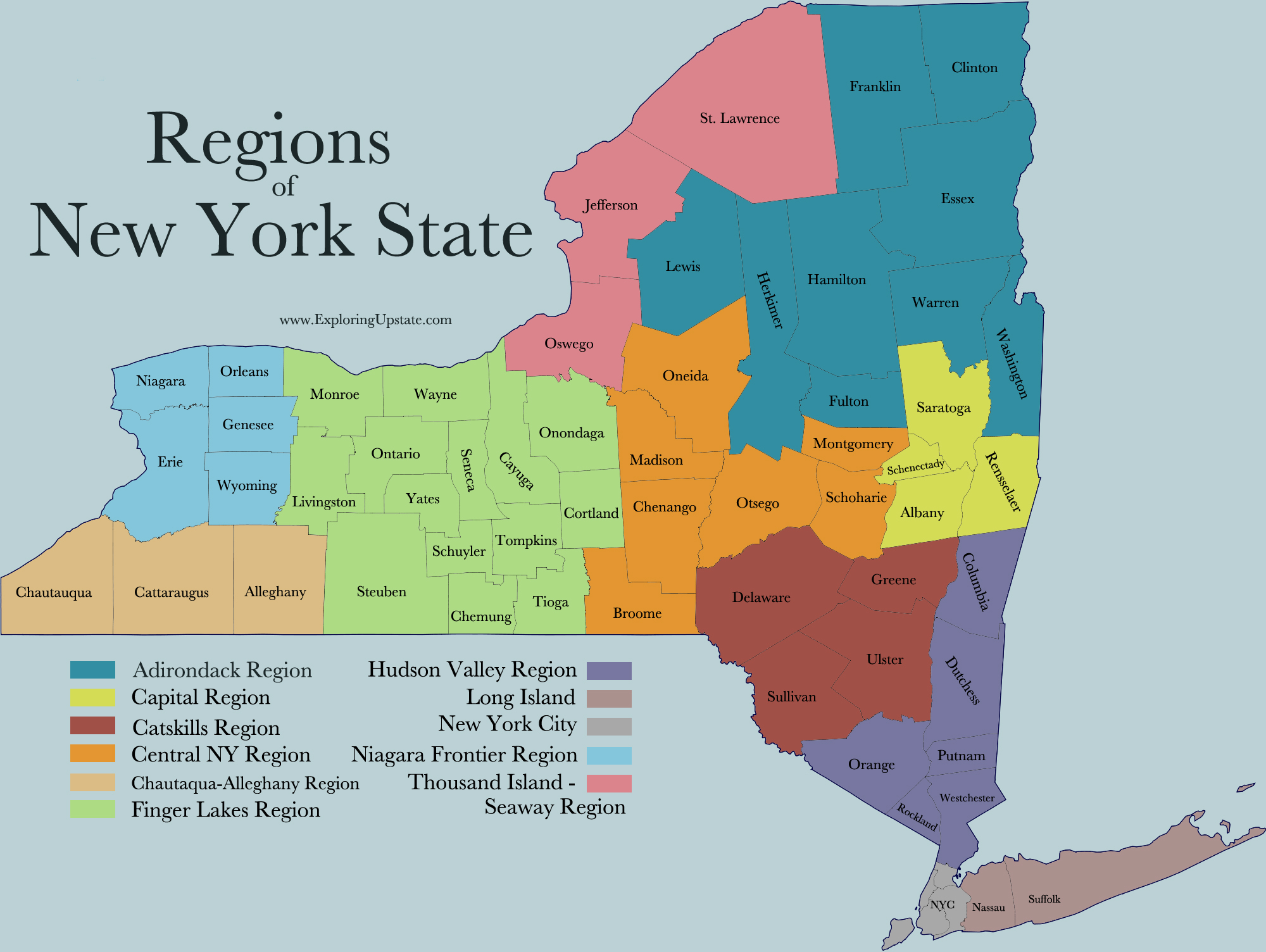 New map york upstate of Old maps