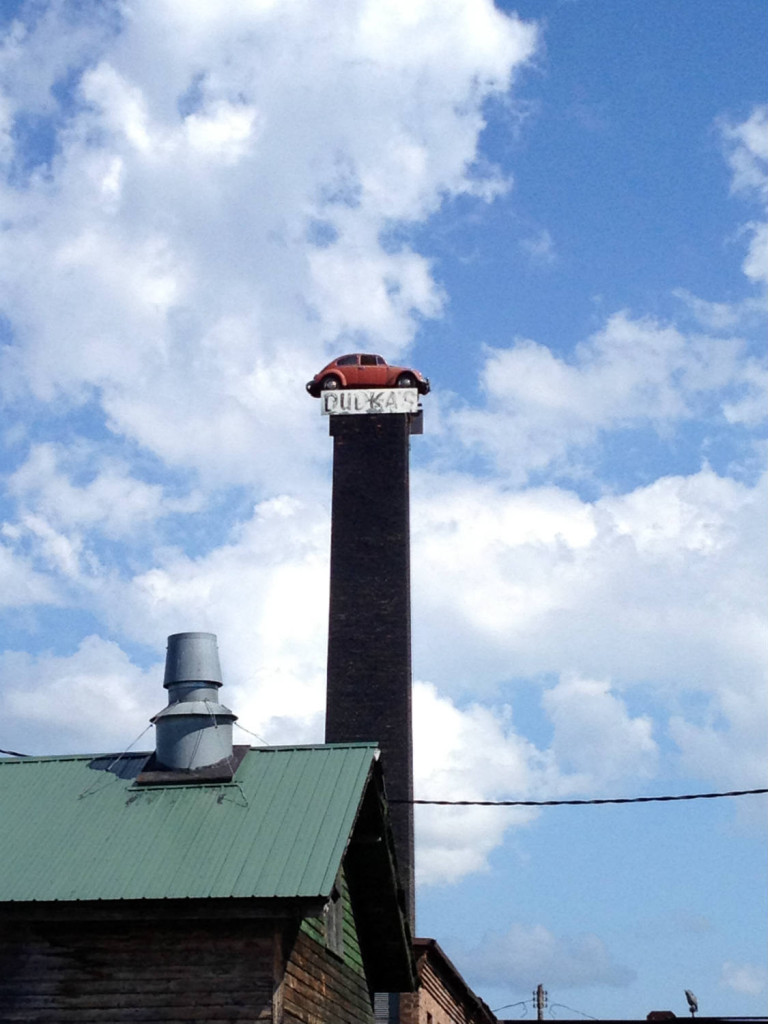 Volkswagen Bug on a Smokestack Dudka's Garage Amsterdam, NY