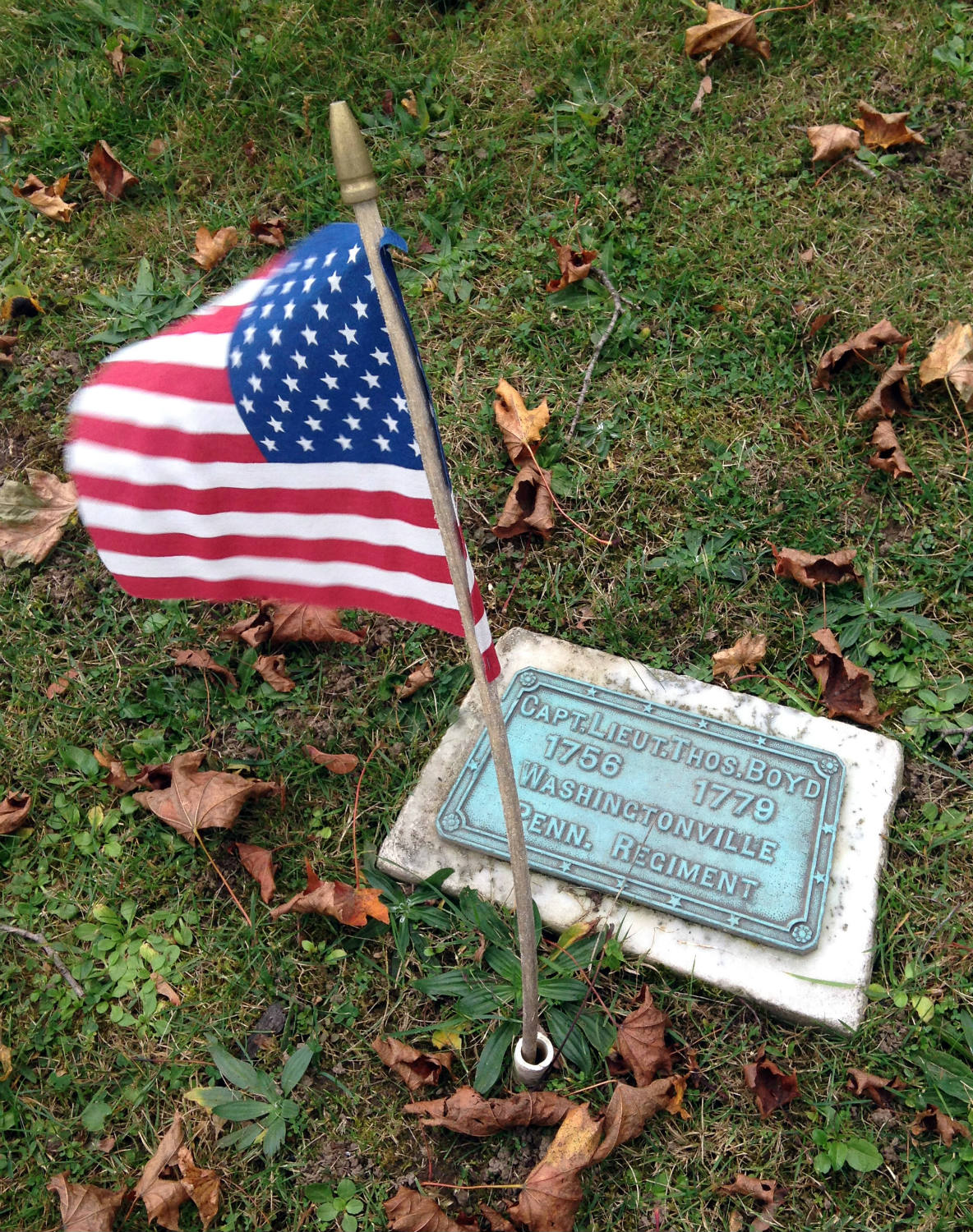 Memorial Marker for Lt. Boyd in Mt. Hope Cemetery in Rochester, NY