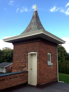 Second Floor Rooftop Access to Two Story Brick Privy in Phelps, NY
