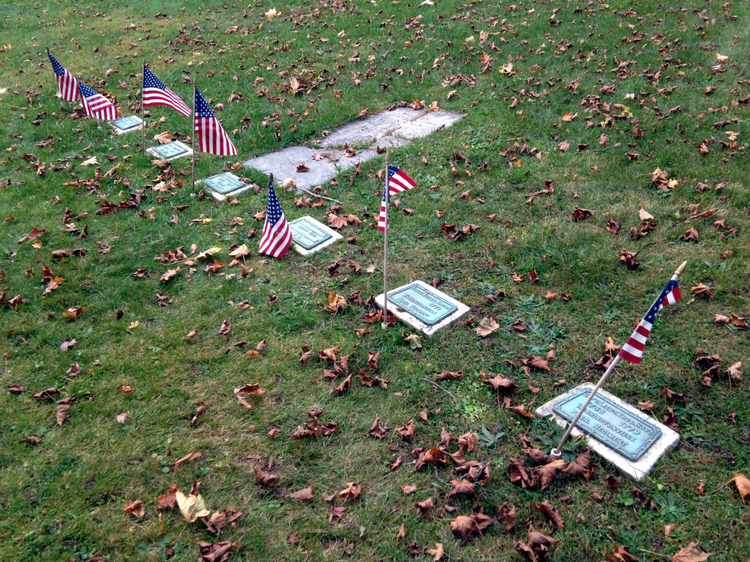 Memorial Markers in Mt. Hope Cemetery in Rochester for each name killed on the Boyd Scouting Trip that was ambushed