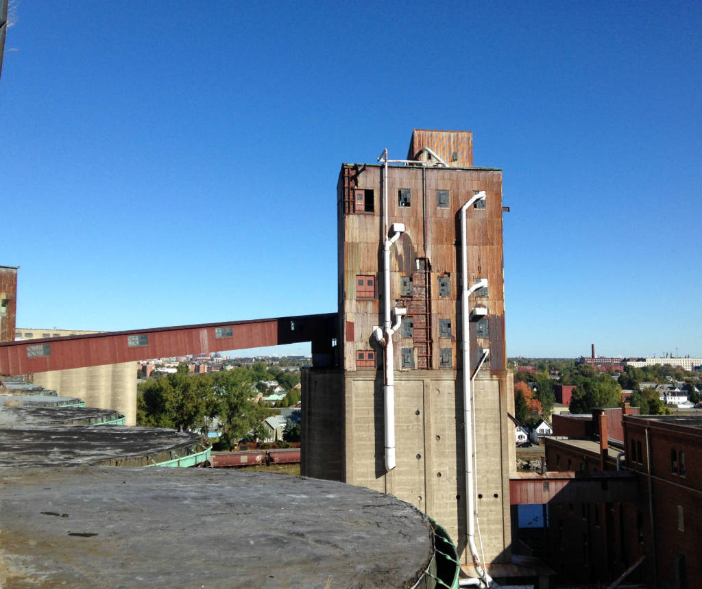 The Perot Silo as seen from the American Silo in Buffalo, NY