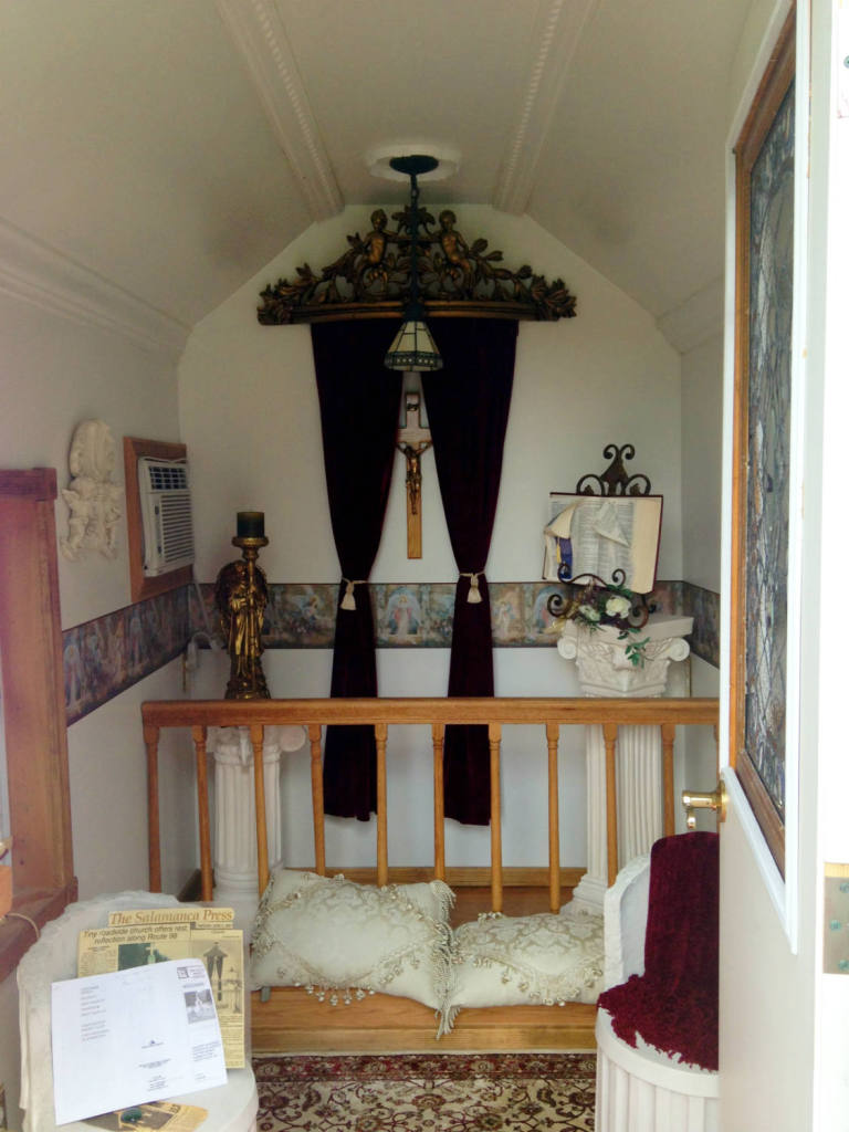 Interior of The Little White Church of Great Valley, NY