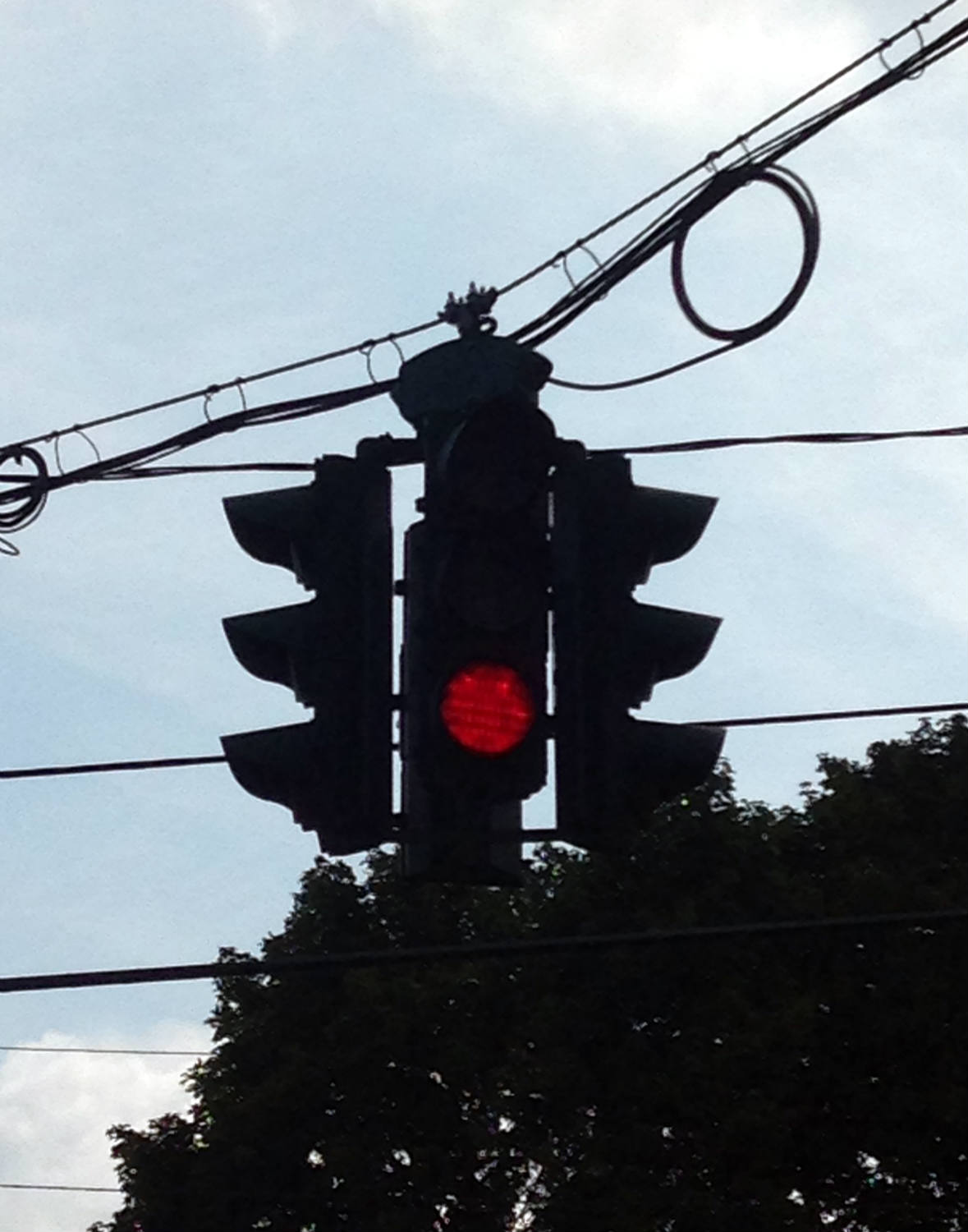 Upside Down Traffic Signal in Tipperary Hill - Syracuse, NY