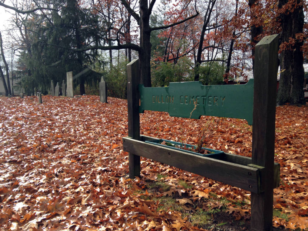 Dillon Cemetery Sign in Hopewell Center, NY