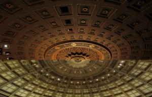 Comparison of ceiling in Rochester Lyric Opera House and Eastman Theatre in Rochester, NY
