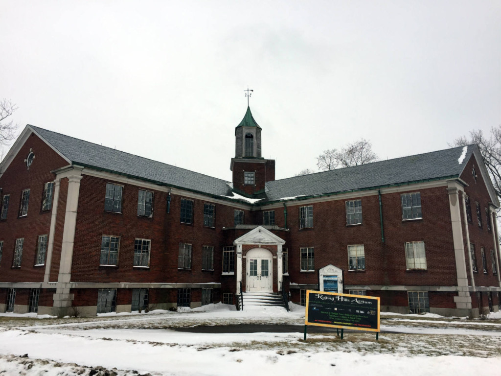 Entrance to Rolling Hills Asylum in East Bethany, New York