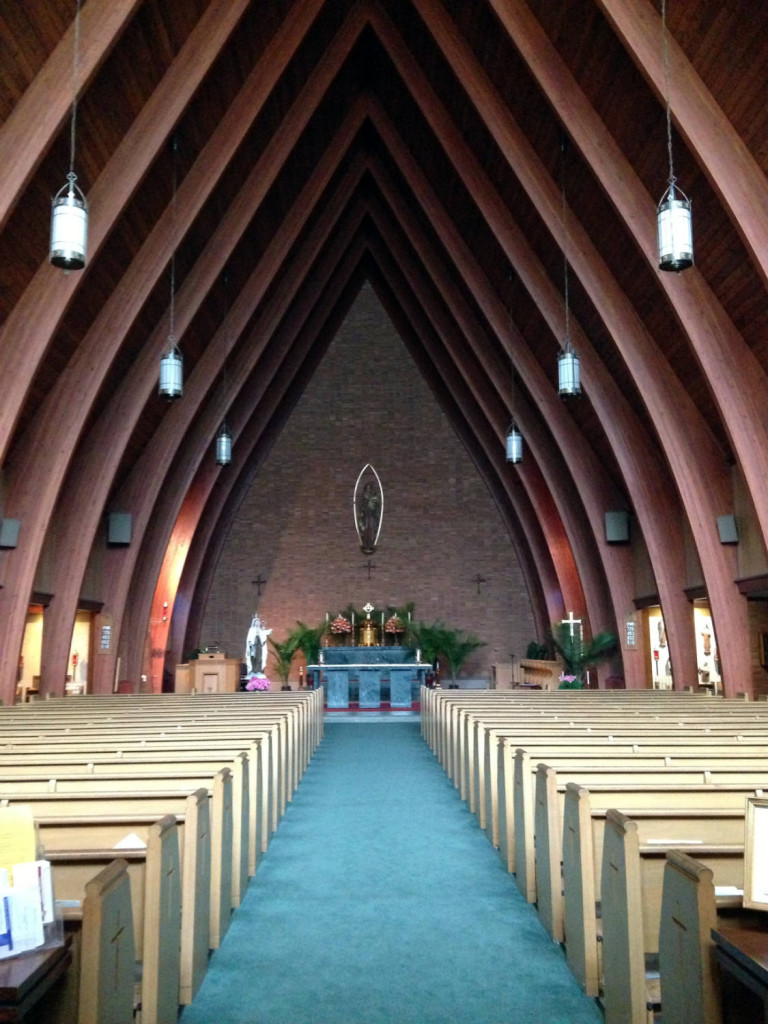 The sanctuary in The National Shrine of Our Lady of Mount Carmel