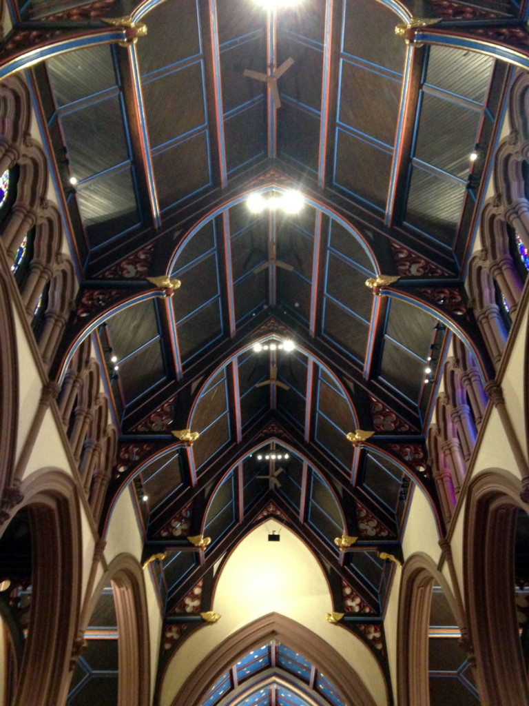 Ceiling arches in the sanctuary at St. Paul's Episcopal Church in Buffalo, NY