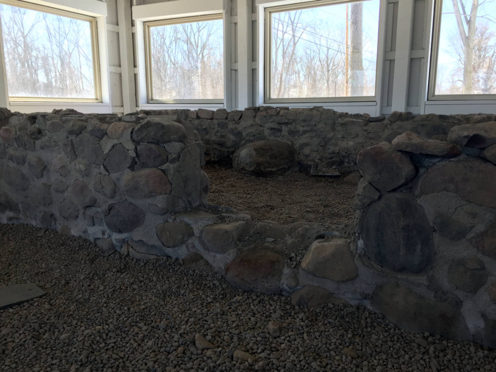 Inside the Hydesville Memorial Park stone base