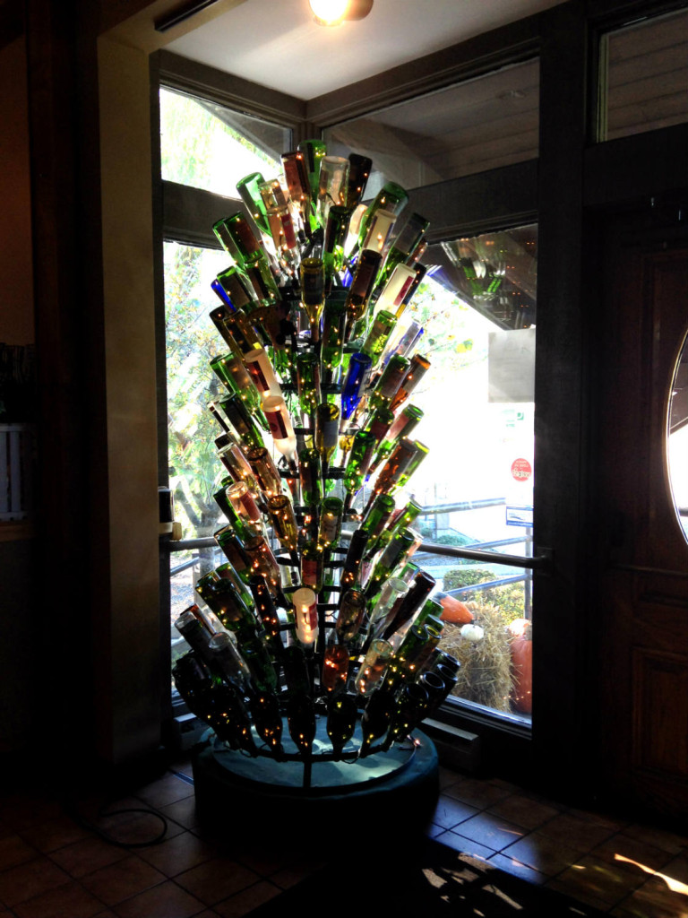 Wine Bottle Tree Inside Glenora Wine Cellars in Dundee, NY