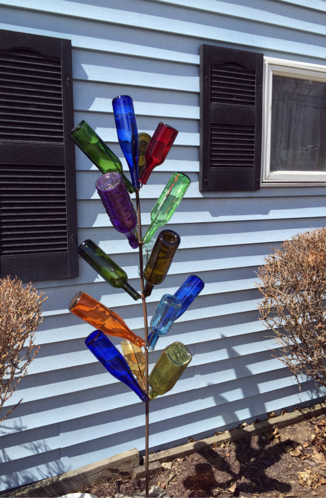 Bottle Tree Sculpture on East side of Conesus Lake