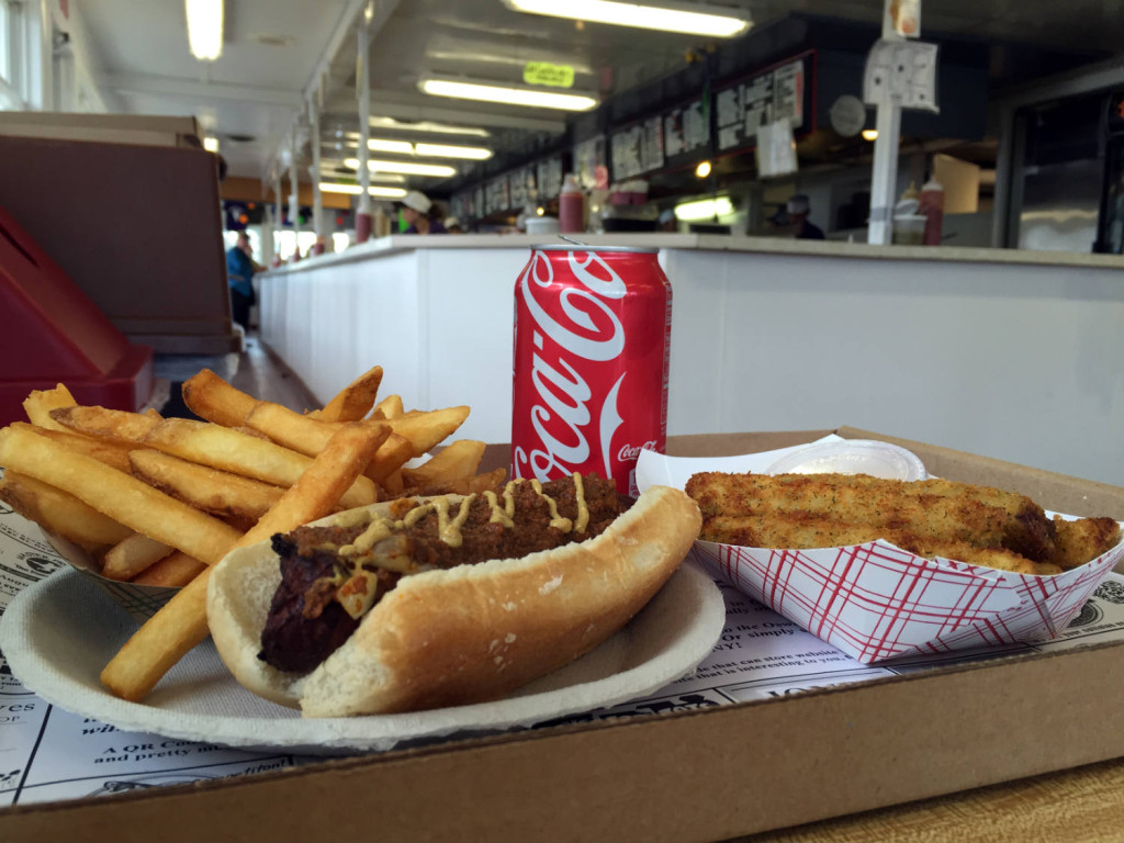 Meal at Rudy's Lakeside Drive In in Oswego, NY