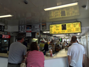 Ordering at Rudy's Drive In in Oswego, NY