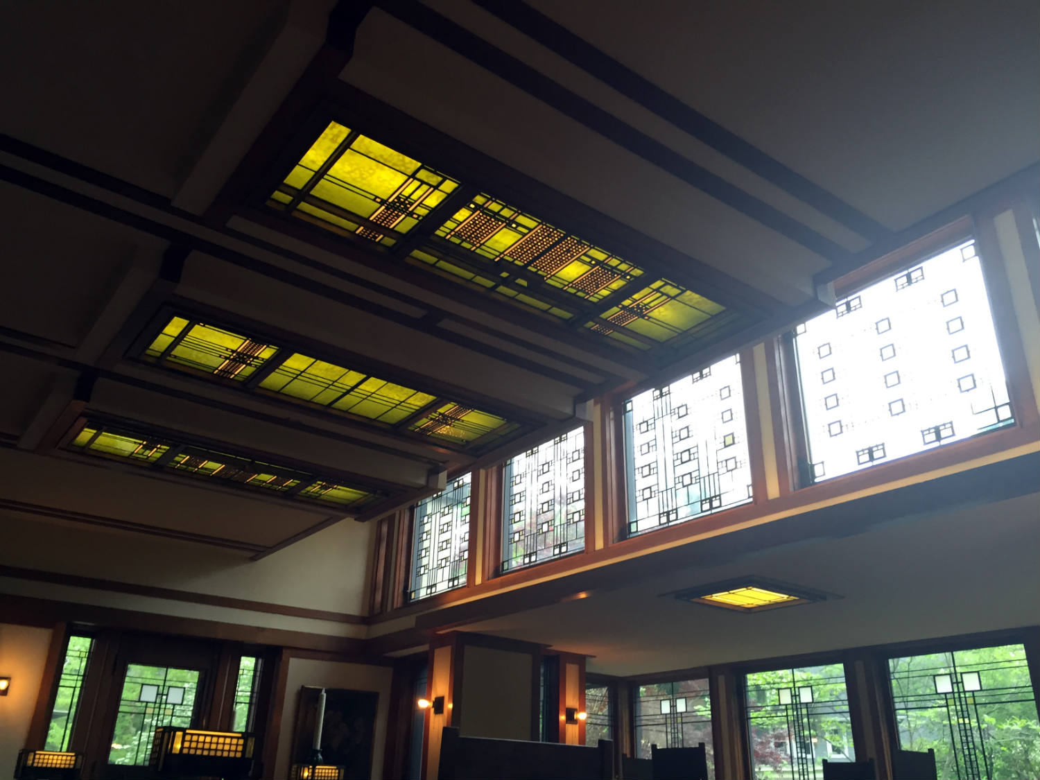 Ceiling Lights and Windows in the Dining Room