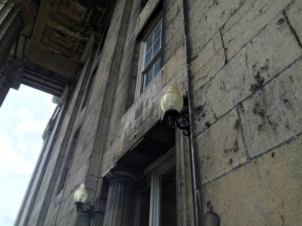 Portico Lamps at the New York State Asylum at Utica in New York