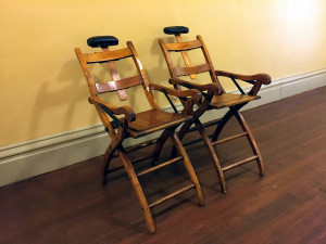 Chairs in the former New York State Asylum at Utica