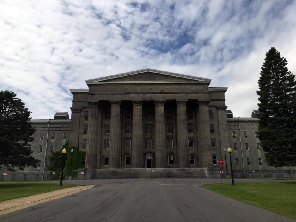 Old Main Facade at the former Utica State Hospital in New York