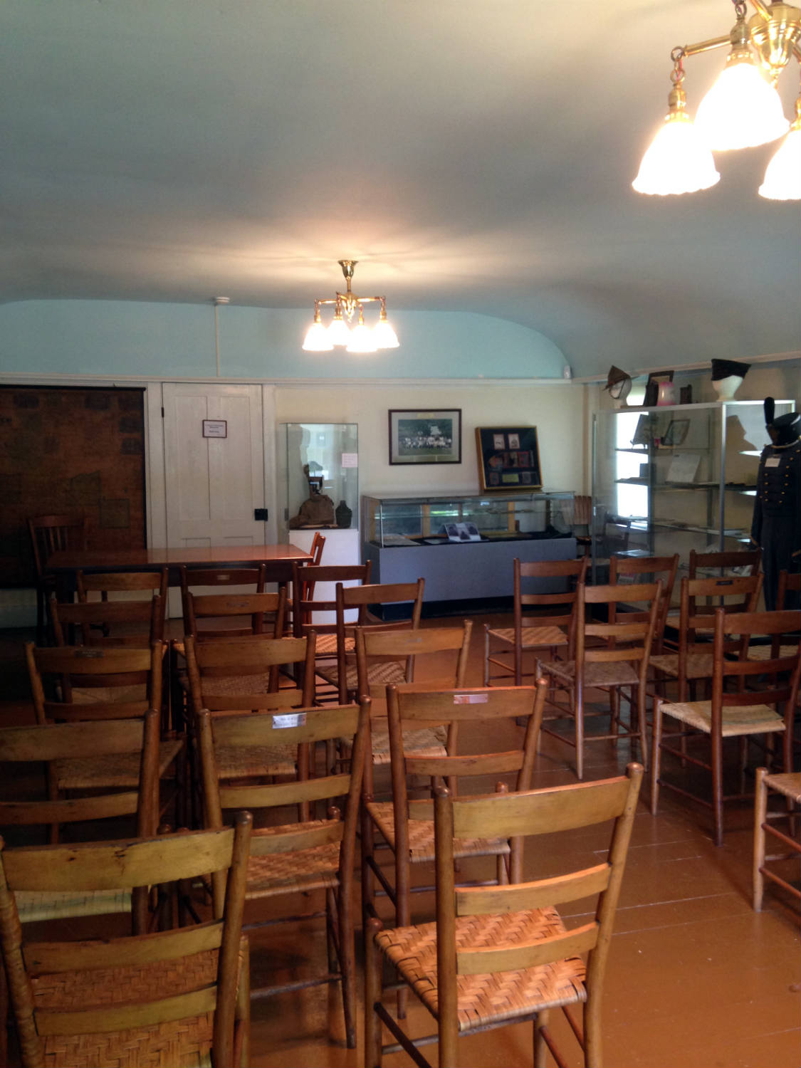 Inside of Baptist Meeting House in Ontario, NY