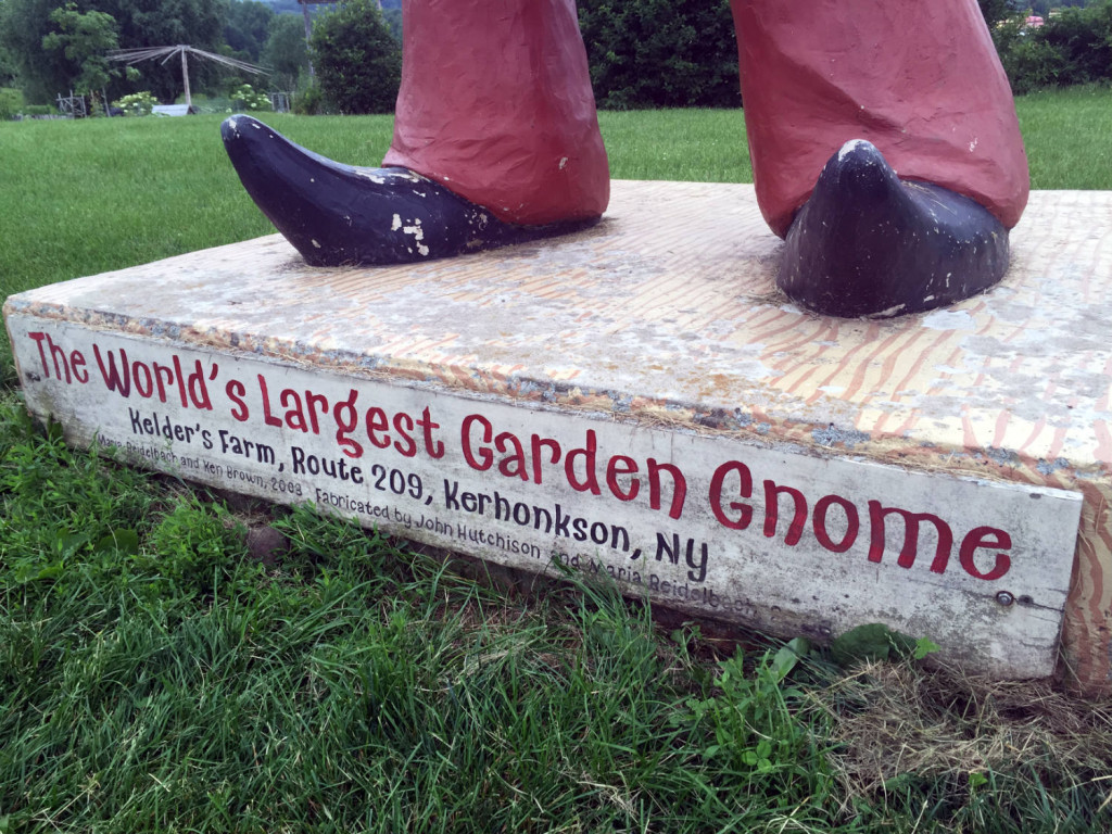 World's Largest Garden Gnome at Kelder's Farm in Kerhonkson, New York