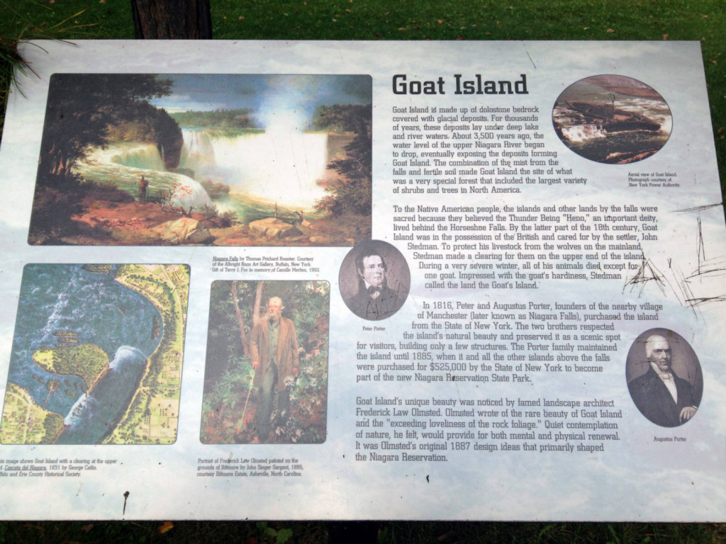 Sign At Goat's Island New York