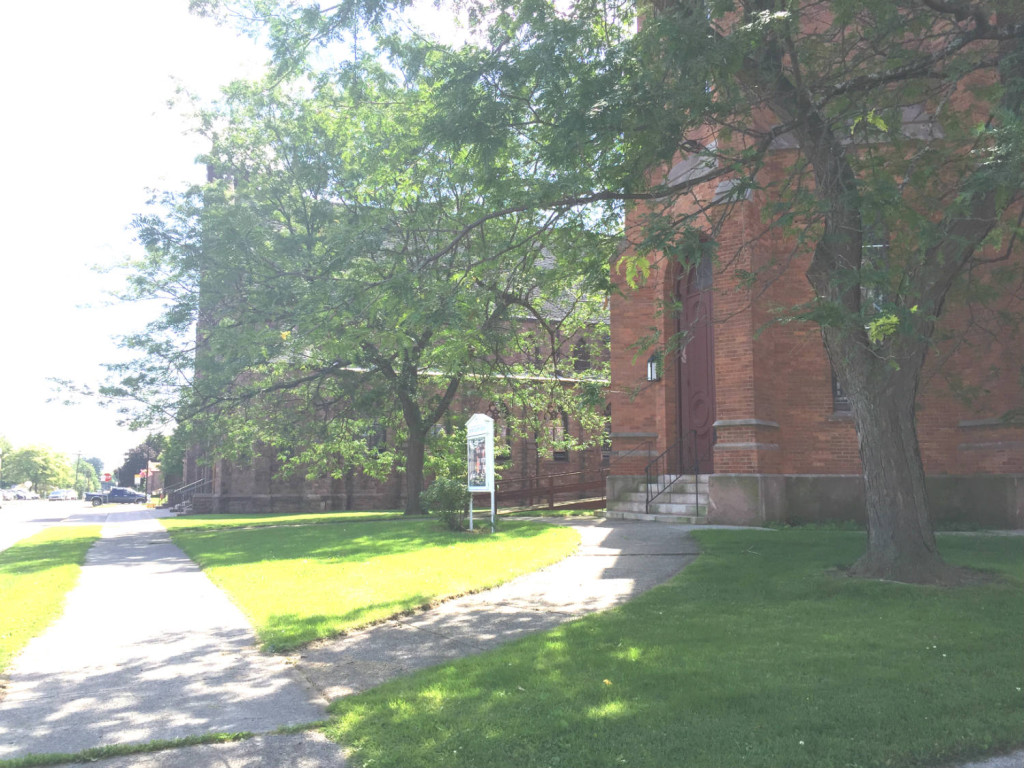 Baptist and Catholic Church in Albion, New York