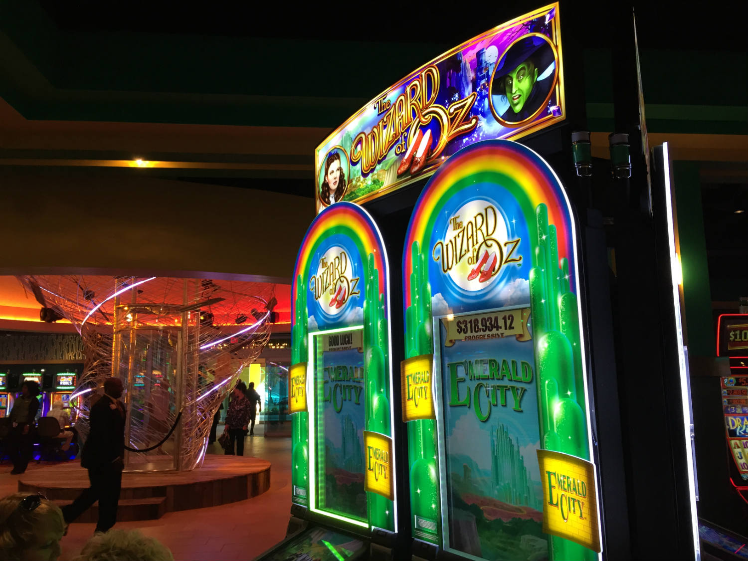Wizard of Oz Gaming Machines in the Yellow Brick Road Casino