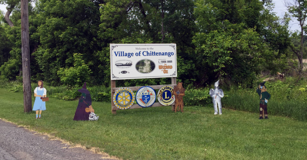 Village of Chittenango Town Line Sign NY