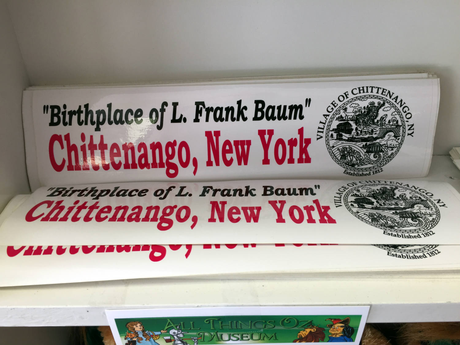 Chittenango, New York bumper stickers