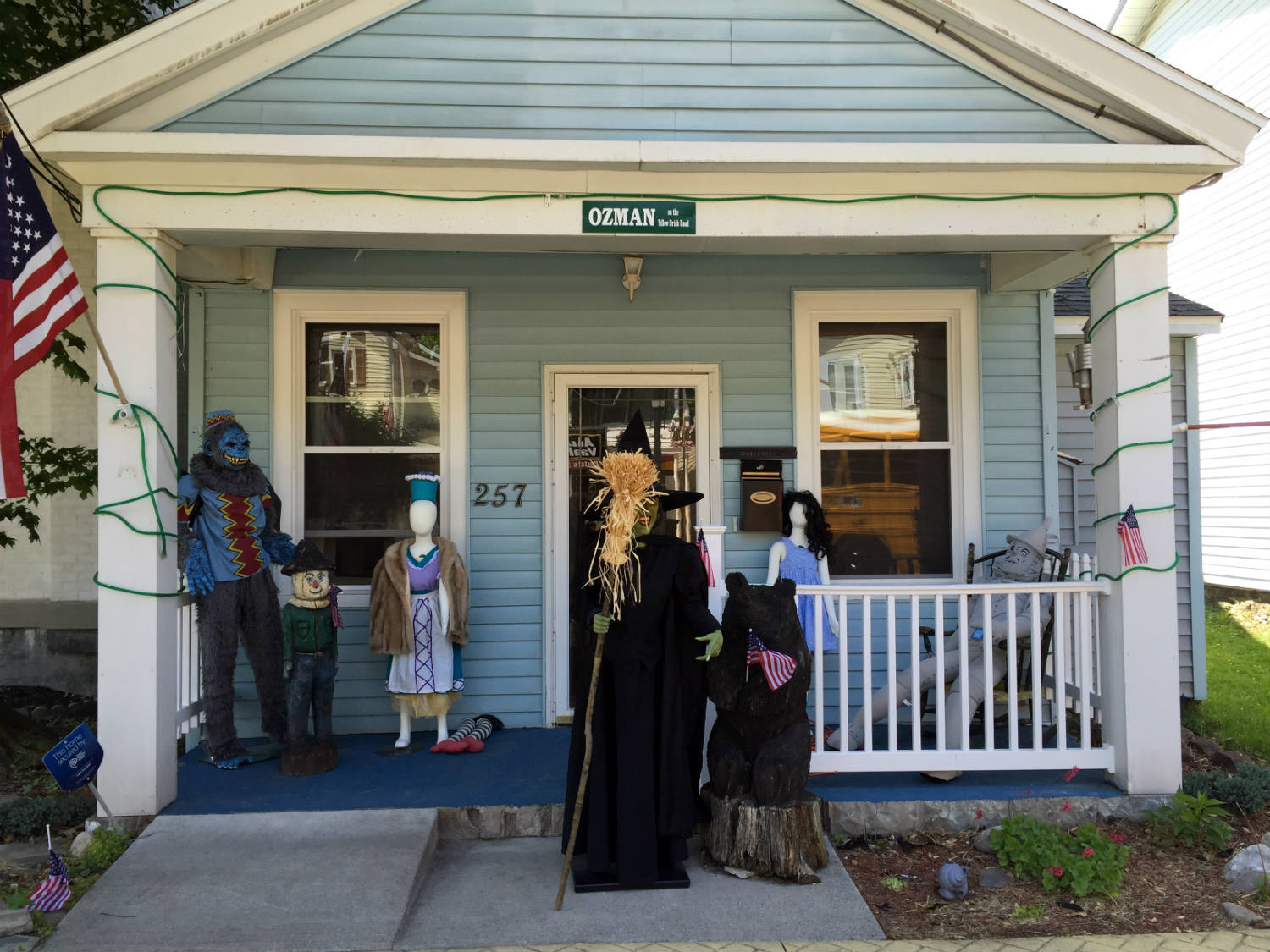 Wizard of Oz Fan Front Porch in the Village of Chittenango, New York