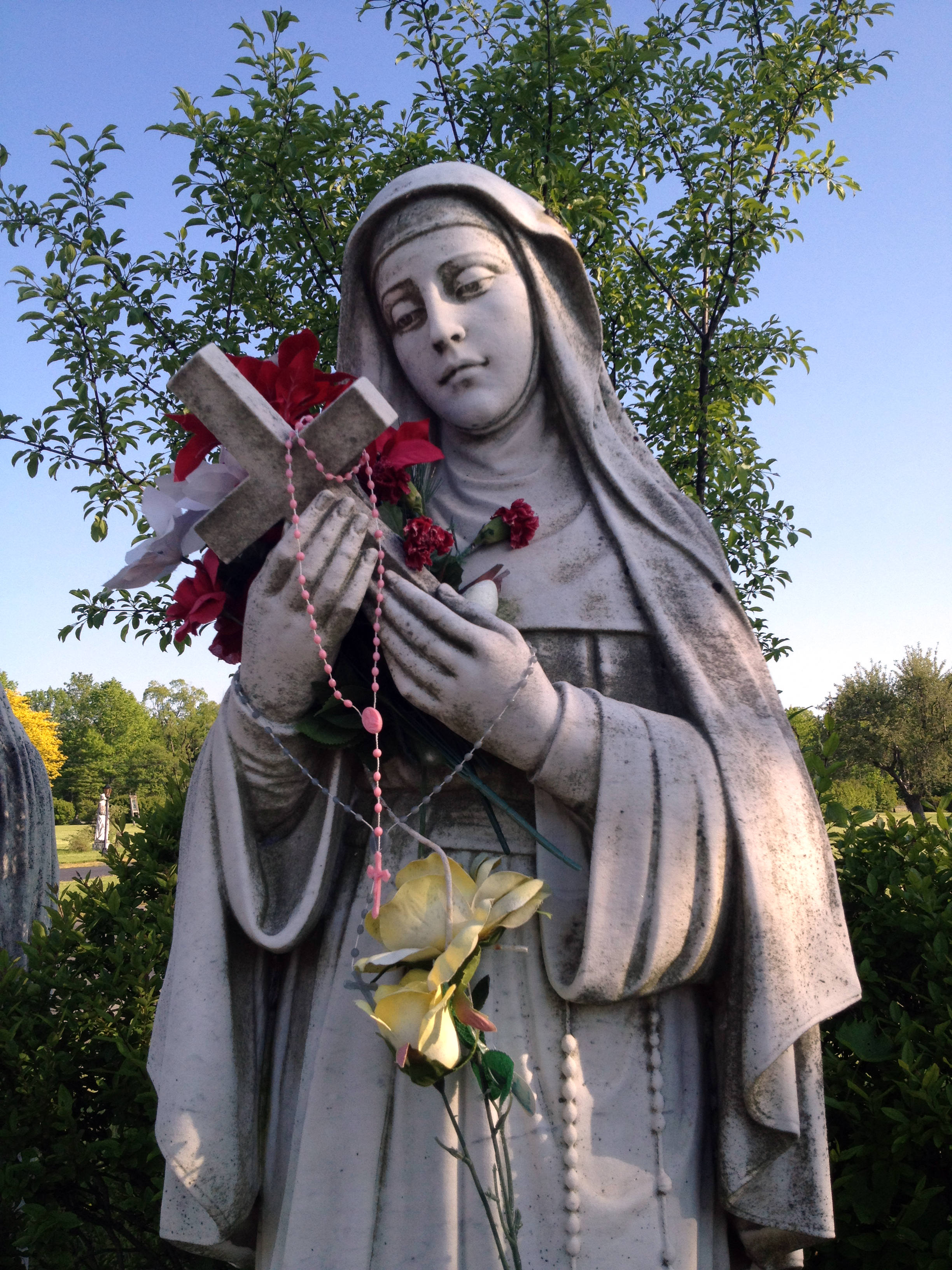 Statue of Saint at the Shrine to Our Lady of Fatima in Lewiston, New York