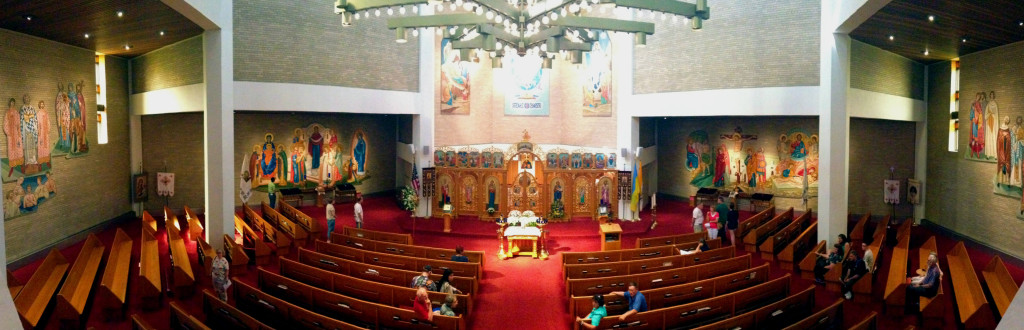 Panoramic View of the Nave of Rochester's St. Josaphat's Church from Balcony