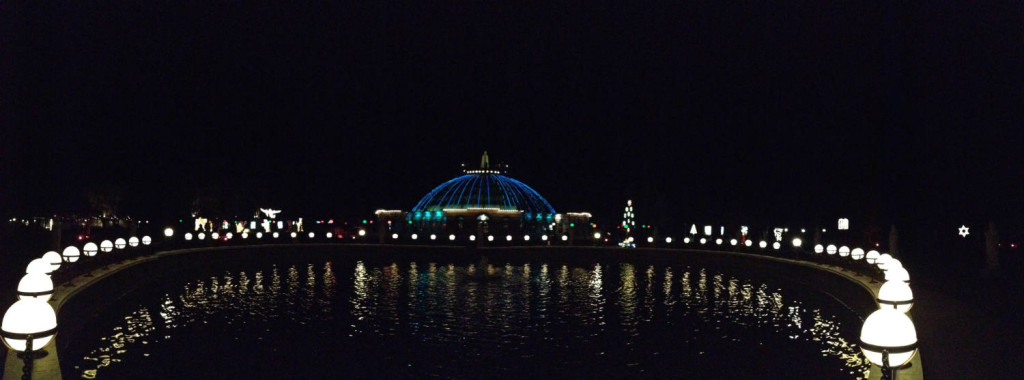 Shrine to Our Lady of Fatima in Lewiston, New York at Christmas