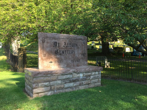 Mt. Albion Cemetery Sign in Albion, NY