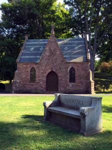 Mt. Albion Cemetery Ingersoll Bench and Chapel