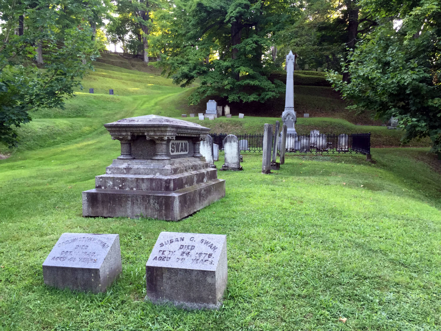 Convington Swan's Burial in Mt. Albion Cemetery