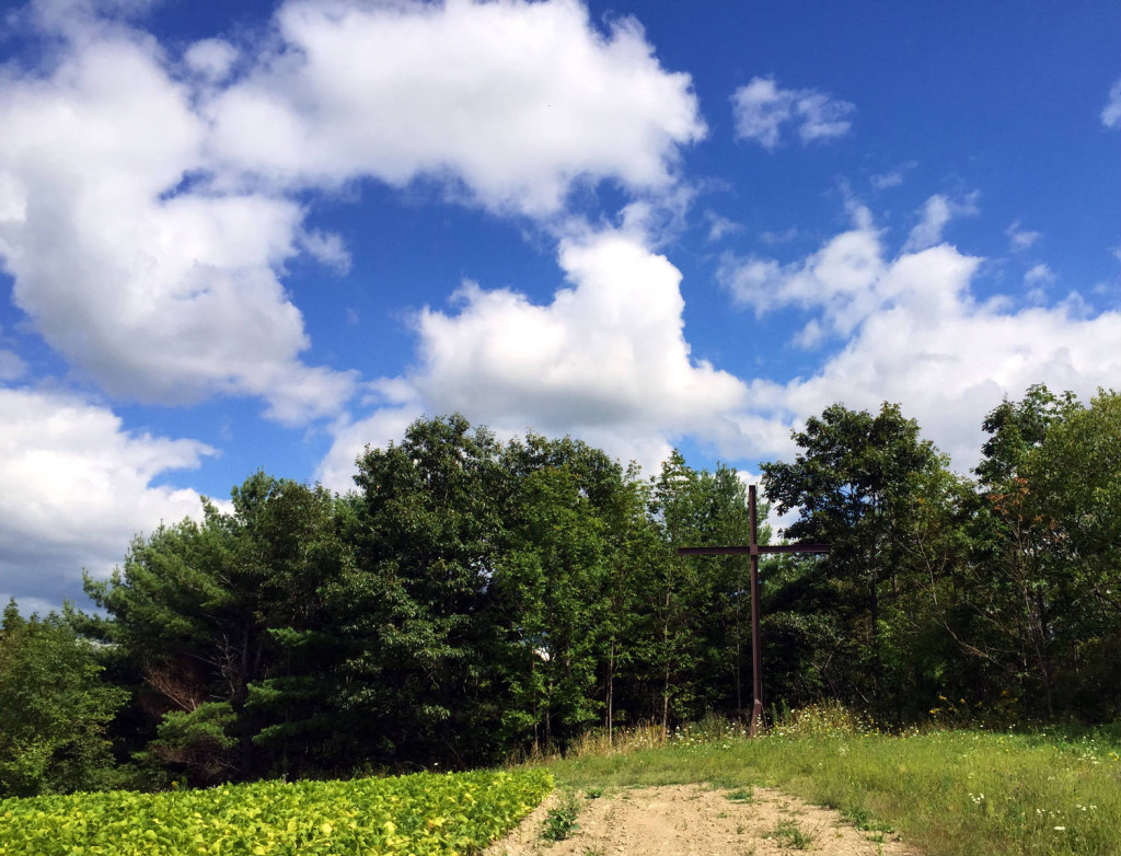 The Metal Cross on Calvary Hill in Wayland