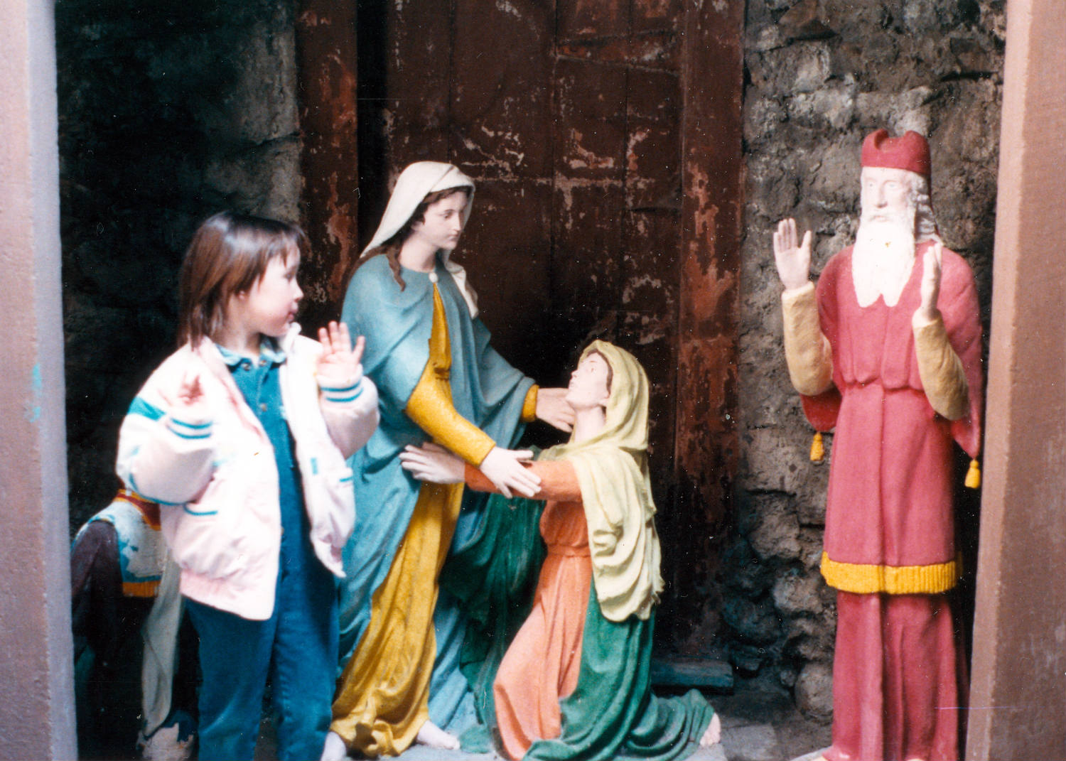Touchdown and Cardinal in Grotto at St. Michael's Mission in Conesus