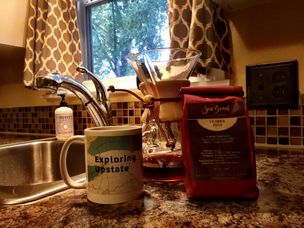 Joe Bean Coffee and Exploring Upstate Mug with Chemex