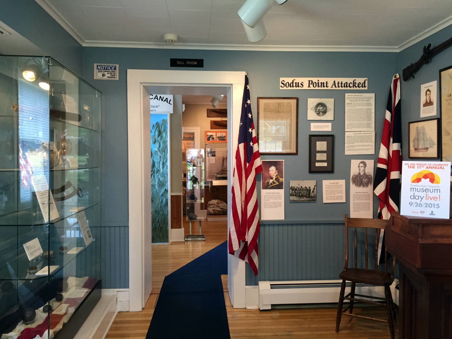 Displays at the Sodus Bay Lighthouse Museum