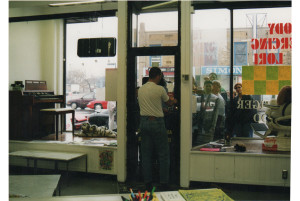 Customers lined up outside of White Tiger Tattoo