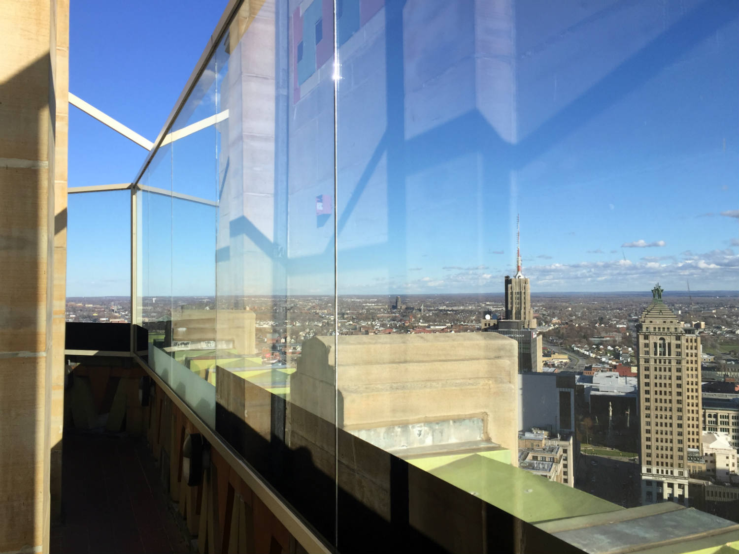 VIew of Horizon from Top Floor of Buffalo City Hall