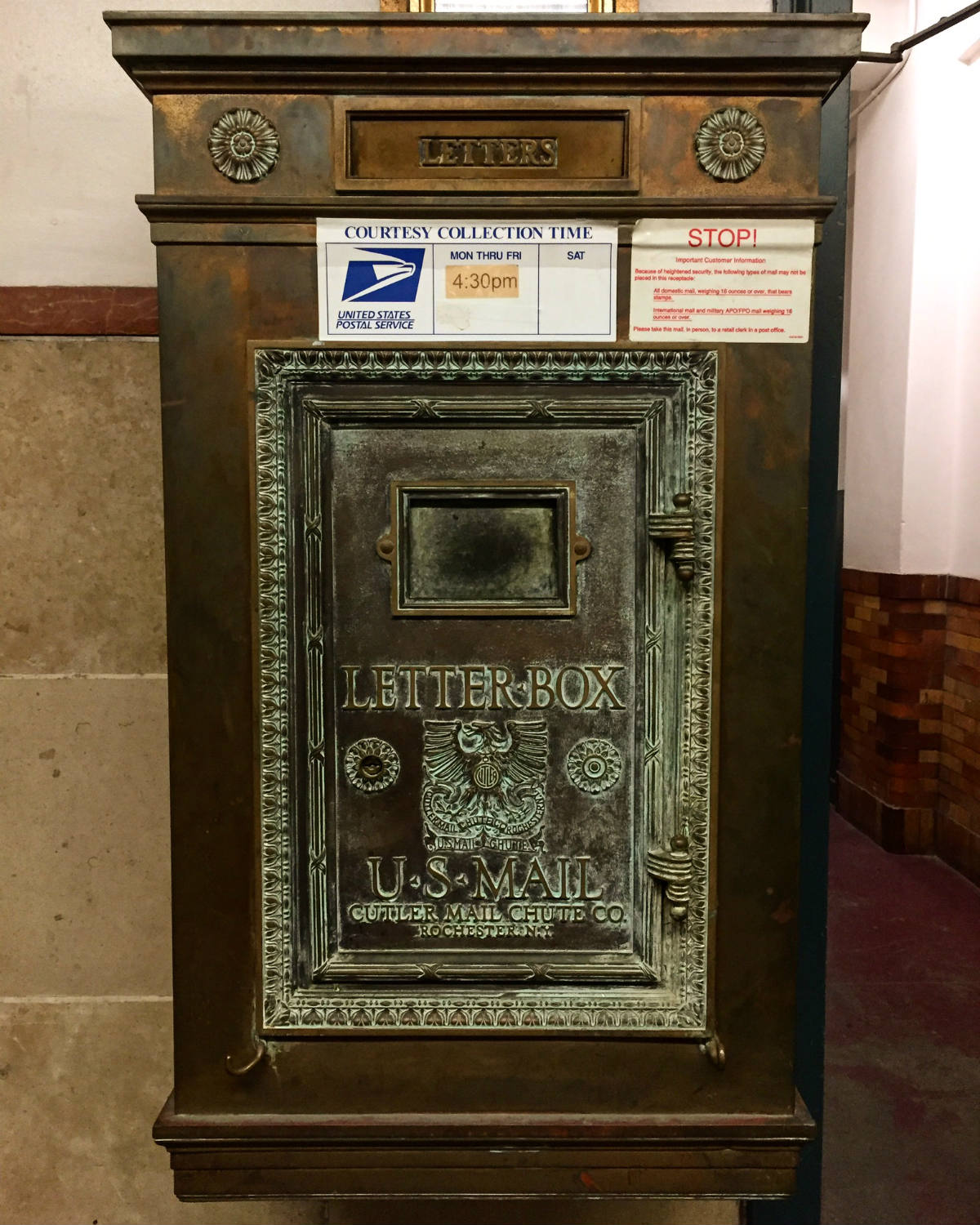 Cutler Mail Chute in Buffalo City Hall