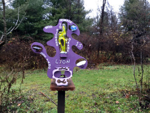 The C Lyon Sculpture Park in Horseheads, New York Purple Sculpture