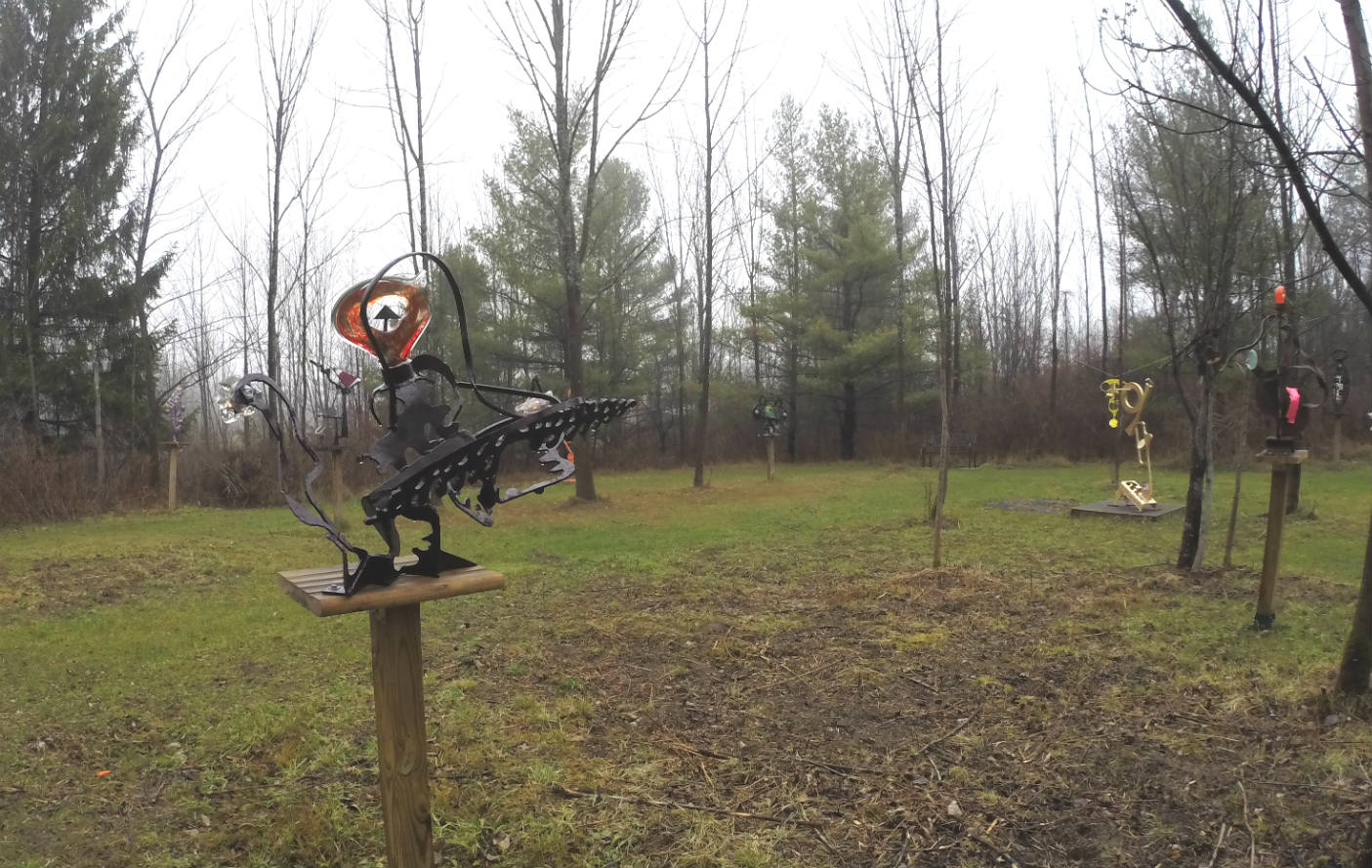 The C Lyon Sculpture Park in Horseheads, New York Clearing with