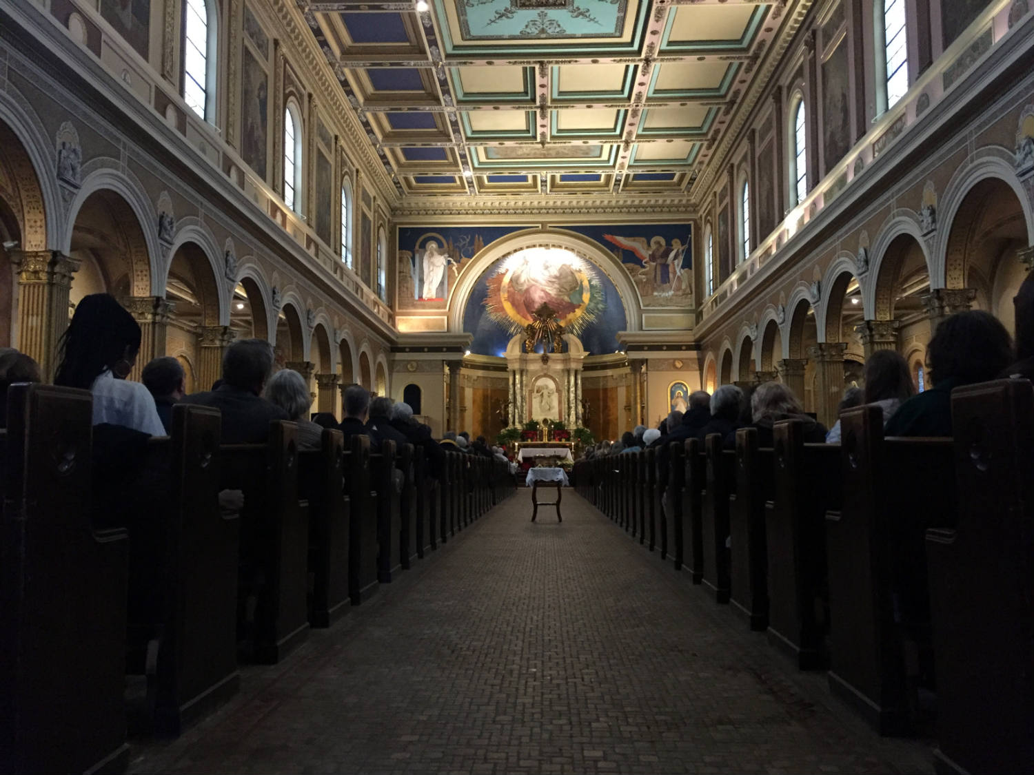 Nave and Center Aisle in St. Luke's Mission in Buffalo, New York