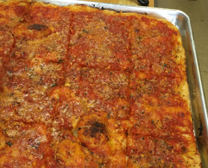 Tomato Pie at Daniele Ristorante in Utica, New York